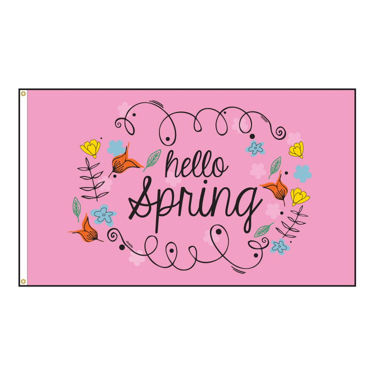 Hello Spring Flag
