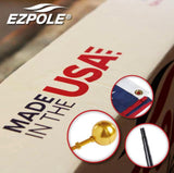 Dark Bronze Liberty Telescopic Flagpole Kit Bundle with Solar Light & Flash Collar
