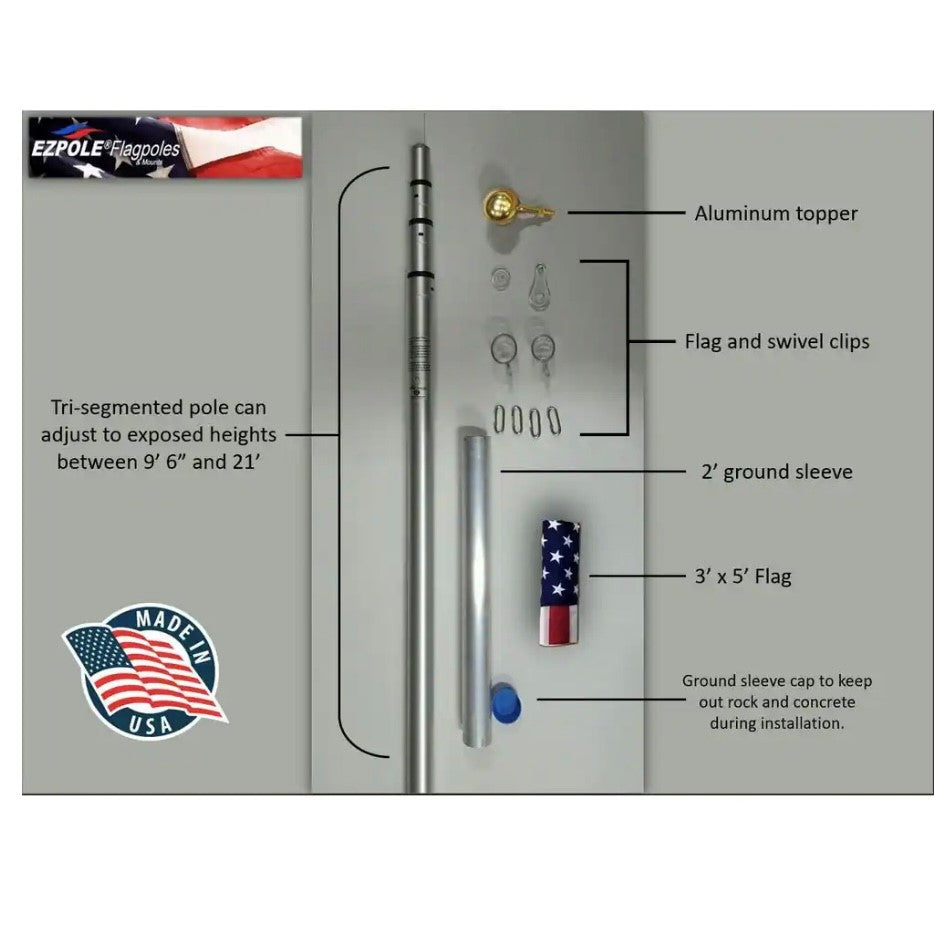 Stainless Steel Flag Clips, Telescoping Flagpoles