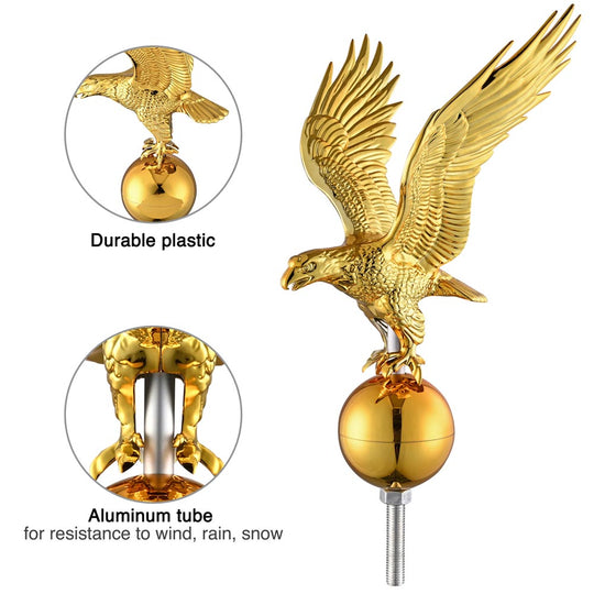 golden eagle tarp Gold Flying Eagle w/ Ball – EZPOLE Flagpoles