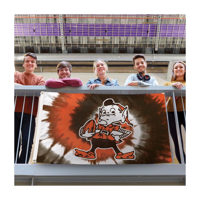 CLEVELAND BROWNS RETRO TIE DYE FLAG