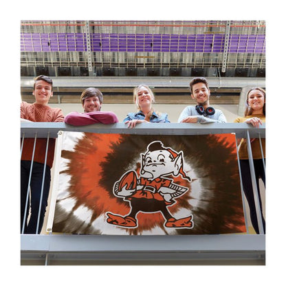 CLEVELAND BROWNS RETRO TIE DYE FLAG