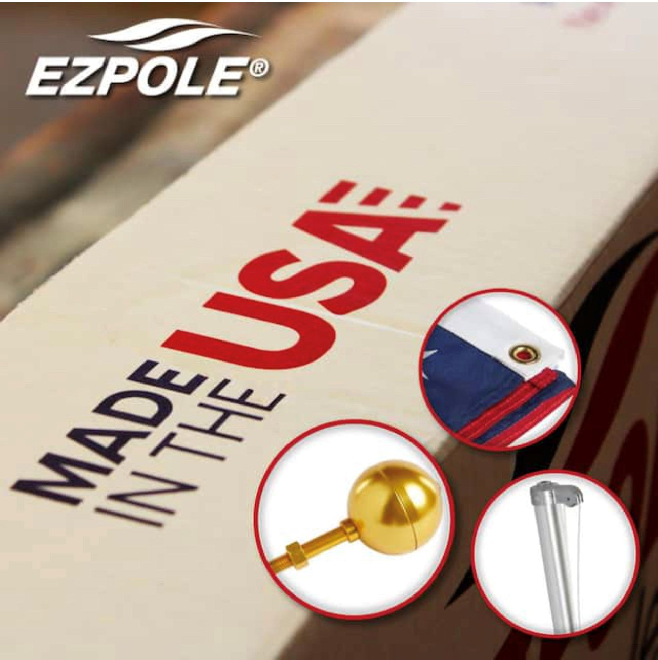 Classic Rope Flagpole – EZPOLE Flagpoles