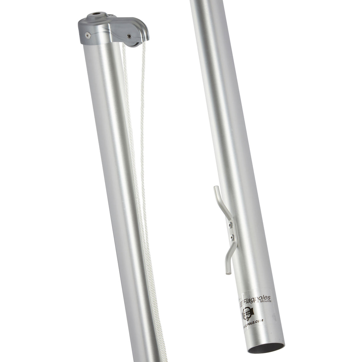 Classic Rope Flagpole kit Bundle with Solar Light & Flash Collar