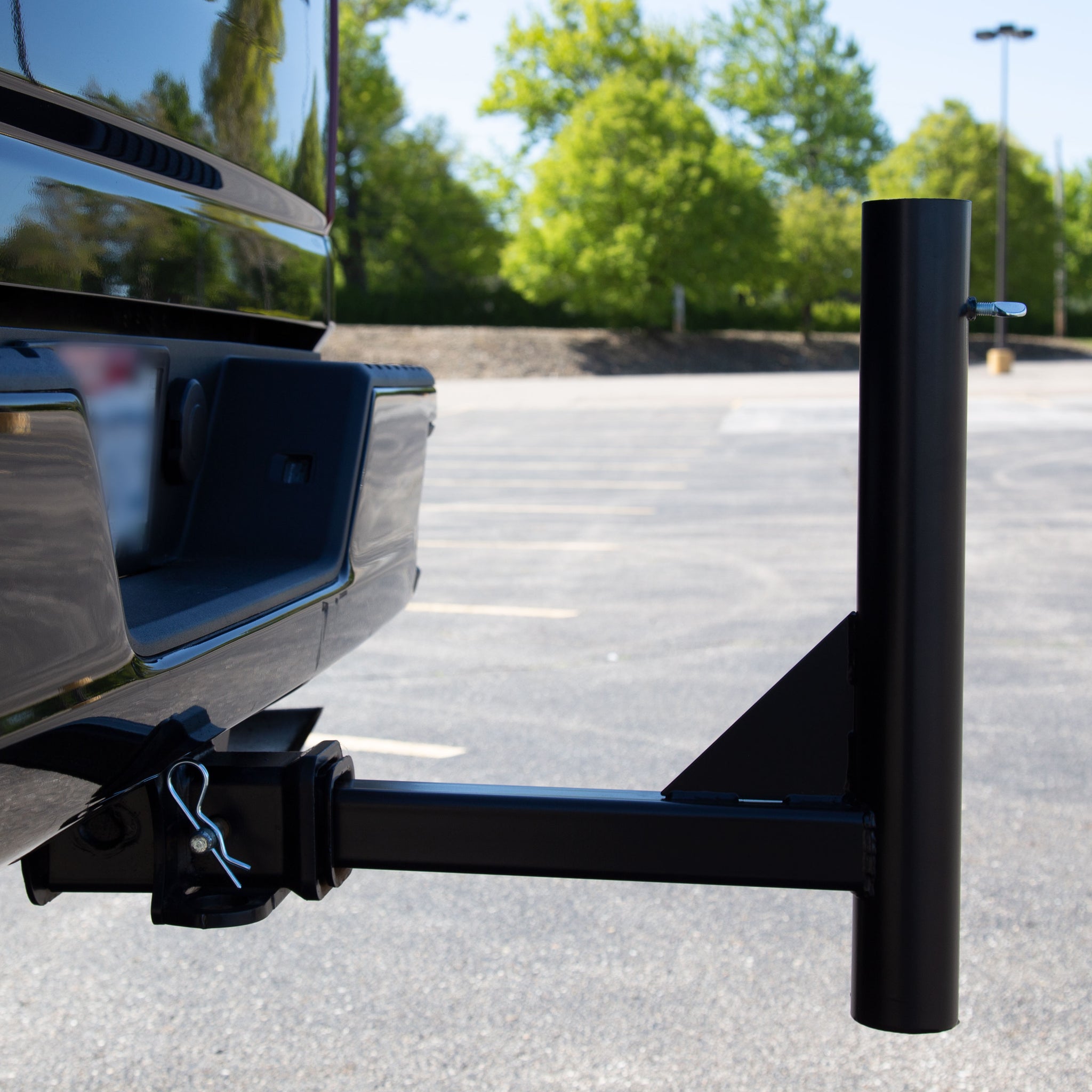 LOCKIETTA Dual Hitch Mount Flagpole Holder, Heavy Duty Double Flag Poles Holder