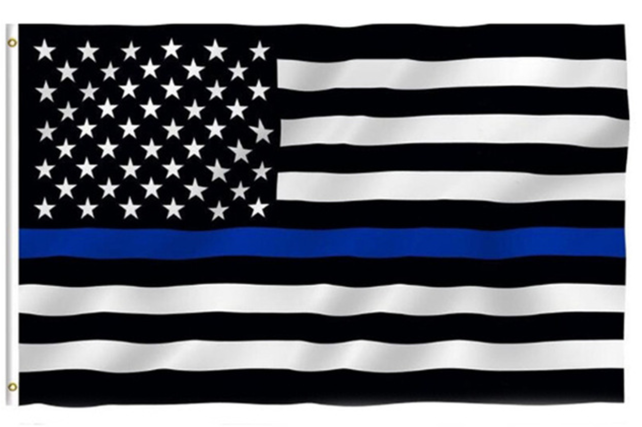 POLICE REMEMBRANCE AMERICAN FLAG