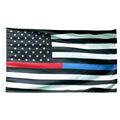 THIN RED & BLUE LINE AMERICAN FLAG