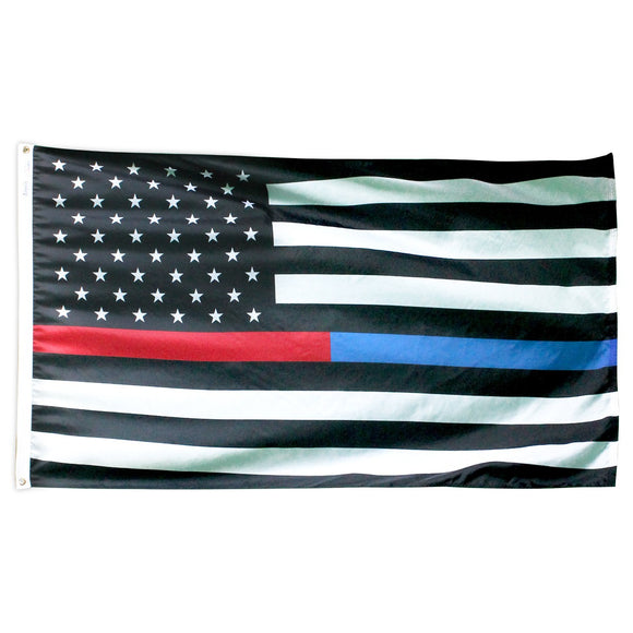 THIN RED & BLUE LINE AMERICAN FLAG